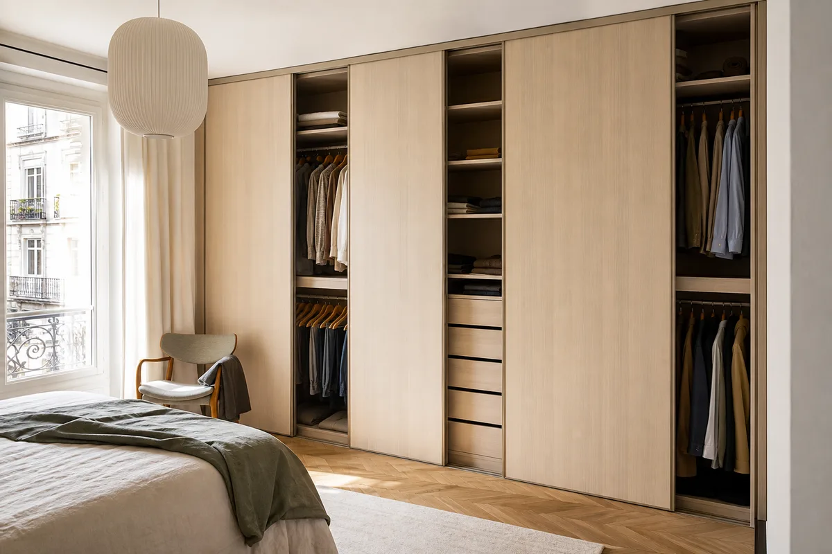 Dressing sur mesure à Rennes : combles, sous-pentes, coulissant