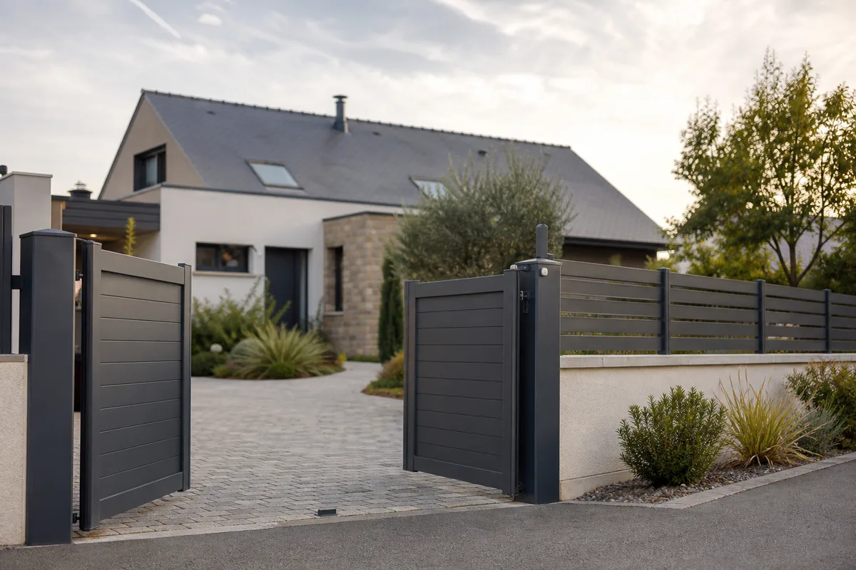 Portail et clôture à Rennes : pose, alu et motorisation